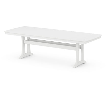 POLYWOOD Nautical Trestle 39" x 97" Dining Table in White