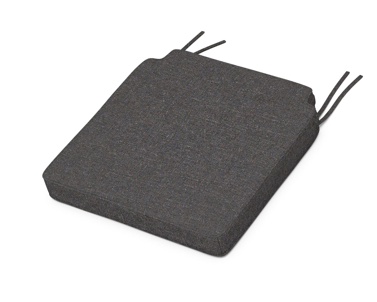 POLYWOOD Acadia Dining Side Seat Cushion in Ash Charcoal