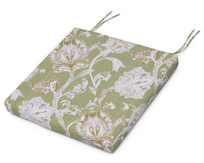 POLYWOOD EDGE Dining Cushion 19.5"D x 19.5"W x 2.5"H in Botanical Garden Chartreuse