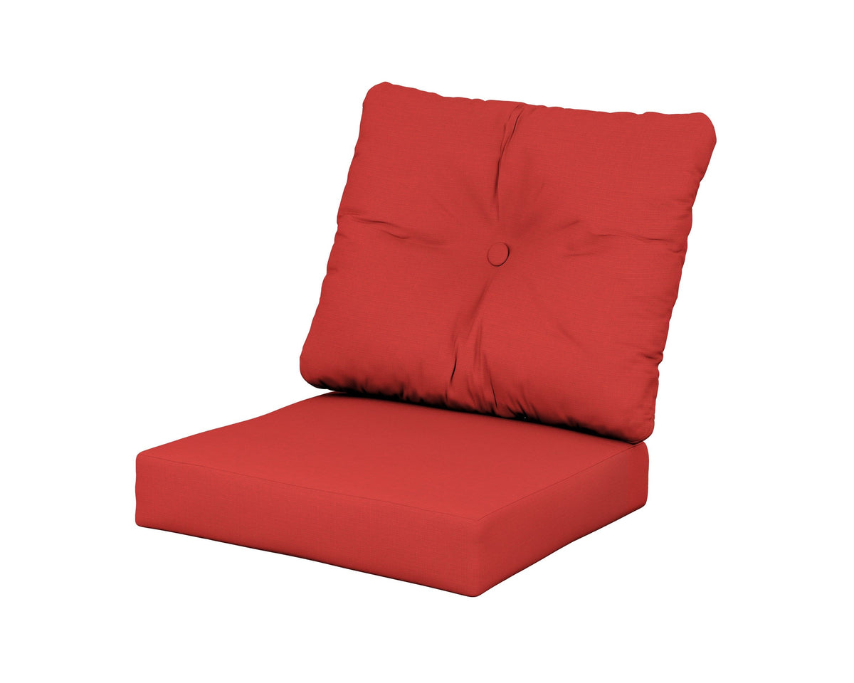 POLYWOOD Vineyard Seat/Back Cushion in Crimson Linen