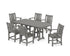 POLYWOOD Oxford Arm Chair 7-Piece Dining Set in Slate Grey