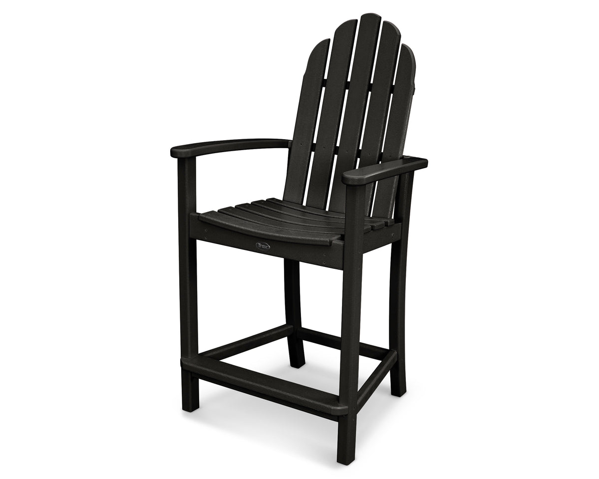 POLYWOOD Classic Adirondack Counter Chair in Black