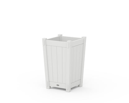 POLYWOOD Vineyard Tapered Square Short Planter Box in White
