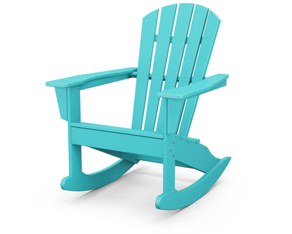 POLYWOOD Palm Coast Adirondack Rocking Chair in Aruba