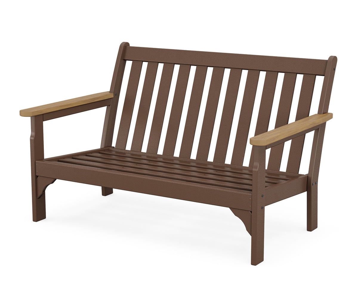 POLYWOOD Vineyard Loveseat Frame in Mahogany / Natural