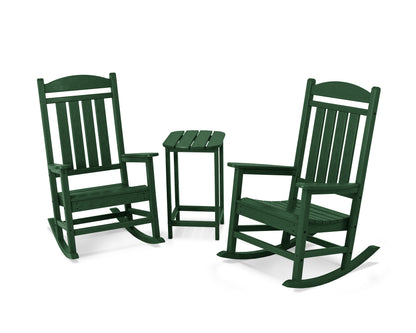 POLYWOOD Presidential Rocker 3-Piece Set in Green