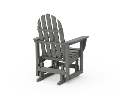 Alternate view of the POLYWOOD Classic Adirondack Glider Chair in Slate Grey