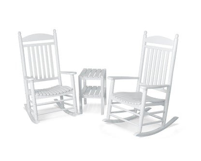POLYWOOD Jefferson 3-Piece Rocker Set in White