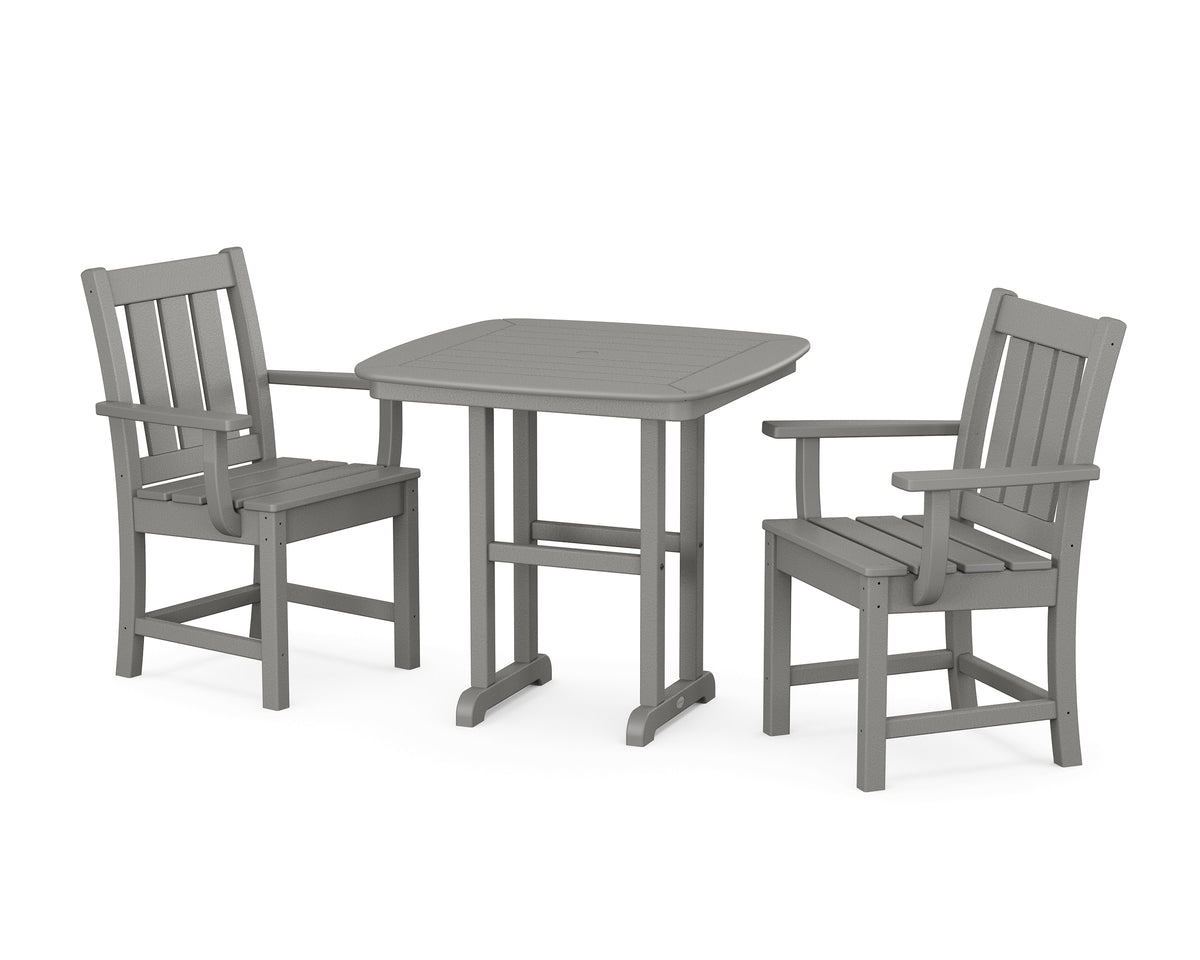 POLYWOOD Oxford 3-Piece Dining Set in Slate Grey