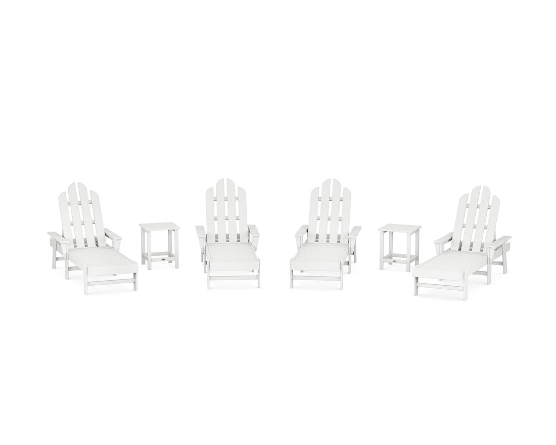 POLYWOOD Long Island Chaise 6-Piece Set in White