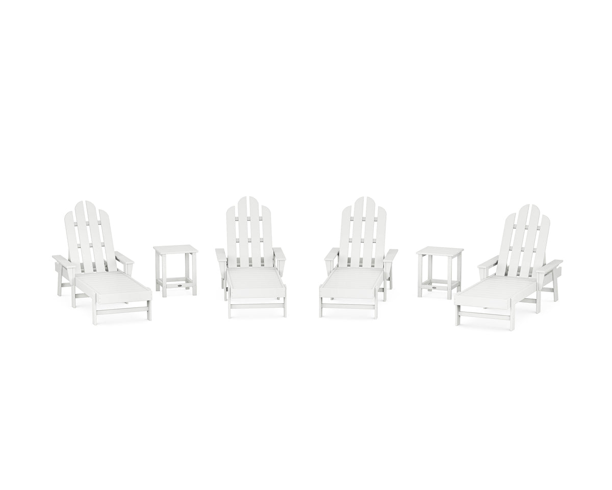 POLYWOOD Long Island Chaise 6-Piece Set in White