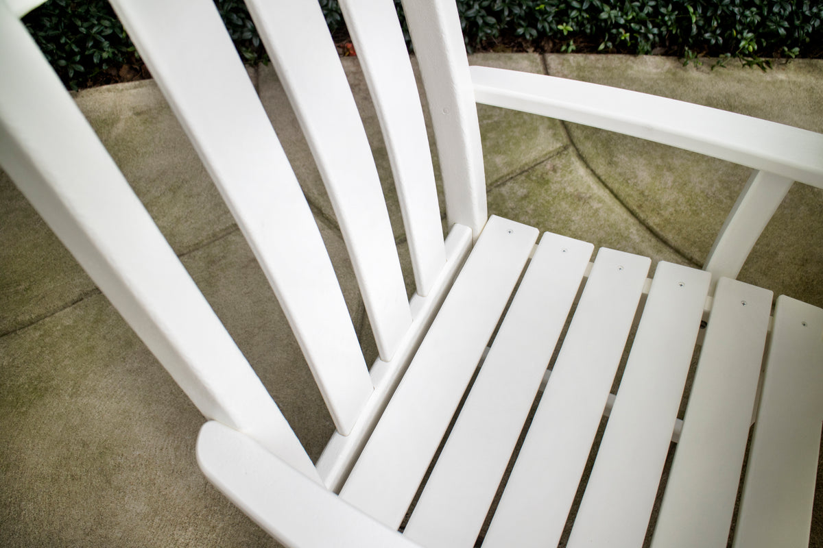Detail photo of the POLYWOOD Vineyard Dining Arm Chair in White