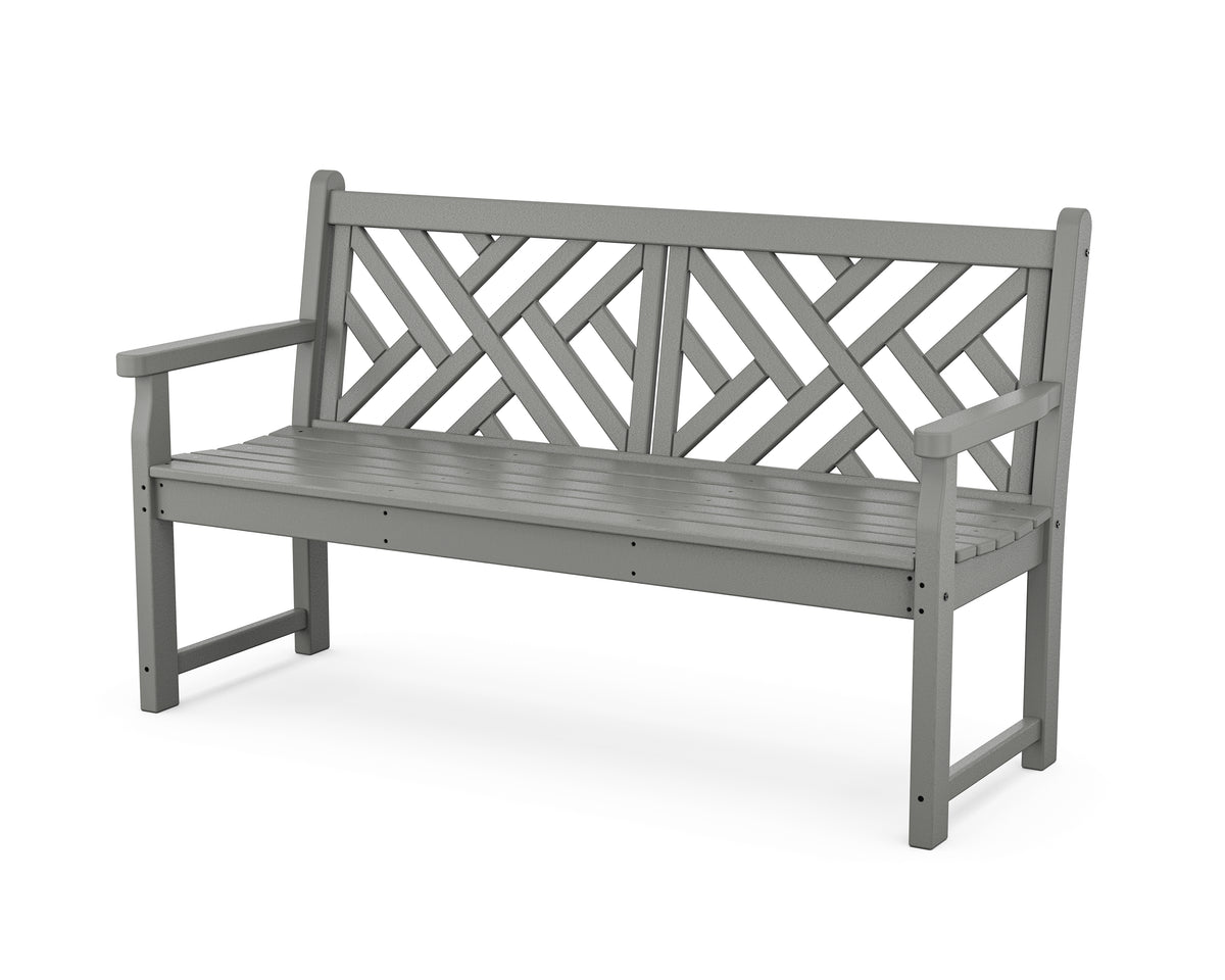 POLYWOOD Chippendale 60" Bench in Slate Grey