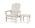 POLYWOOD Nautical Grand Upright Adirondack Chair with Side Table in Sand