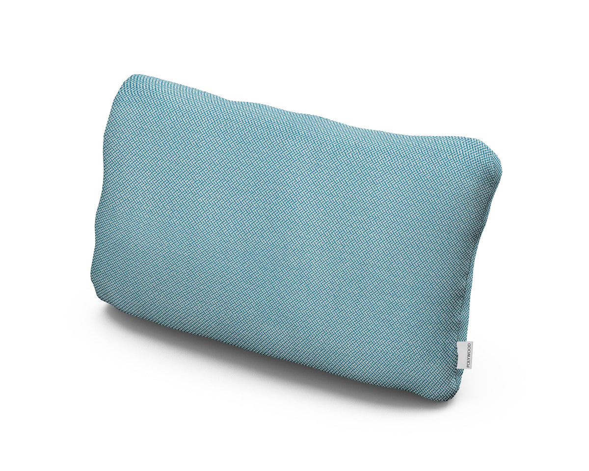 POLYWOOD Outdoor Lumbar Pillow in Lattice Sky Blue