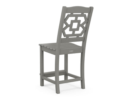 POLYWOOD Chinoiserie Counter Side Chair angle view