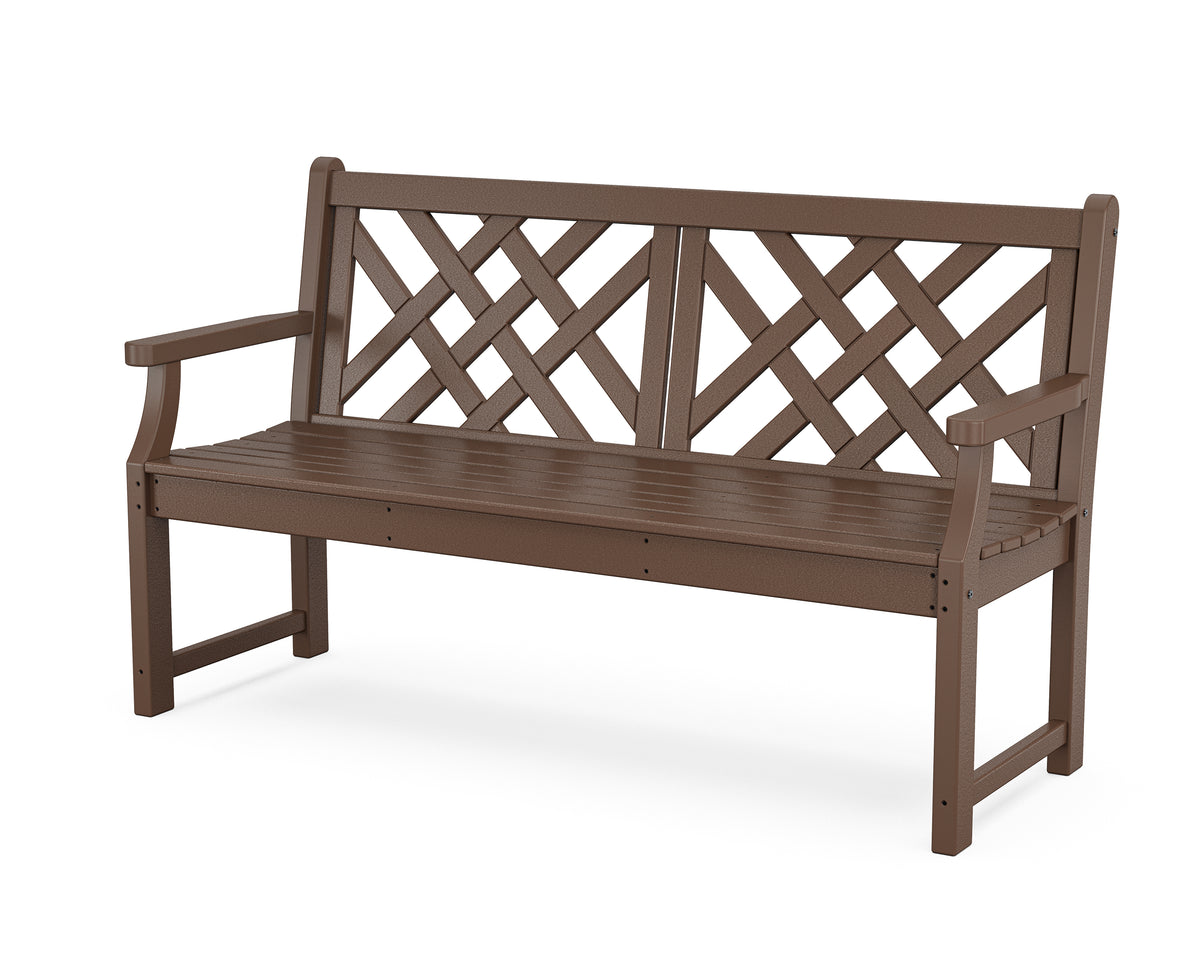 POLYWOOD Wovendale 60" Bench in Mahogany