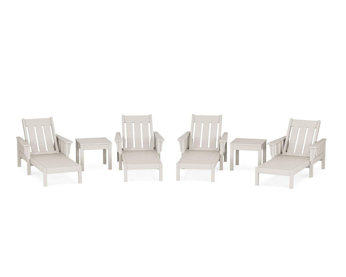 POLYWOOD Acadia 6-Piece Chaise Set in Sand