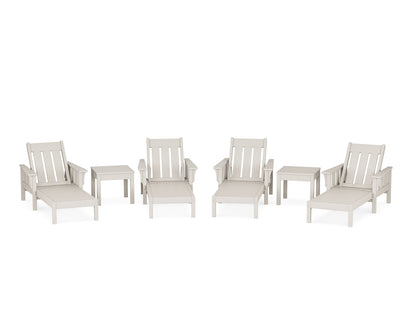 POLYWOOD Acadia 6-Piece Chaise Set in Sand