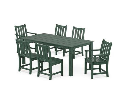 POLYWOOD Traditional Garden 7-Piece Parsons Dining Set in Green