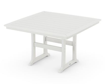 POLYWOOD Nautical Trestle 59" Counter Table in Vintage White