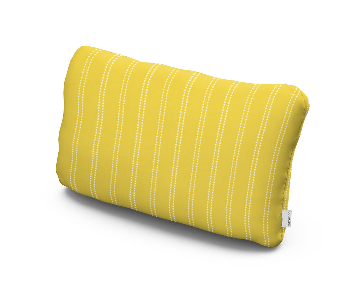 POLYWOOD Outdoor Lumbar Pillow in Stitch Canary