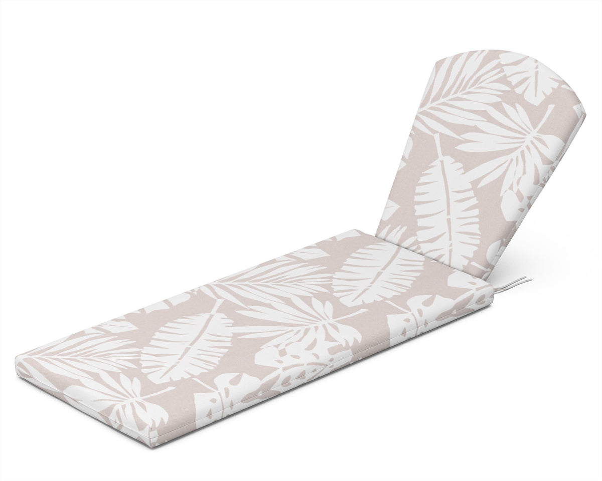 POLYWOOD Chaise Cushion in Leaf Dune Burlap