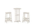 POLYWOOD Modern Studio Bar Stool 3-Piece Bistro Set in Sand