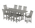 POLYWOOD Vineyard 9-Piece Farmhouse Counter Set with Trestle Legs in Slate Grey