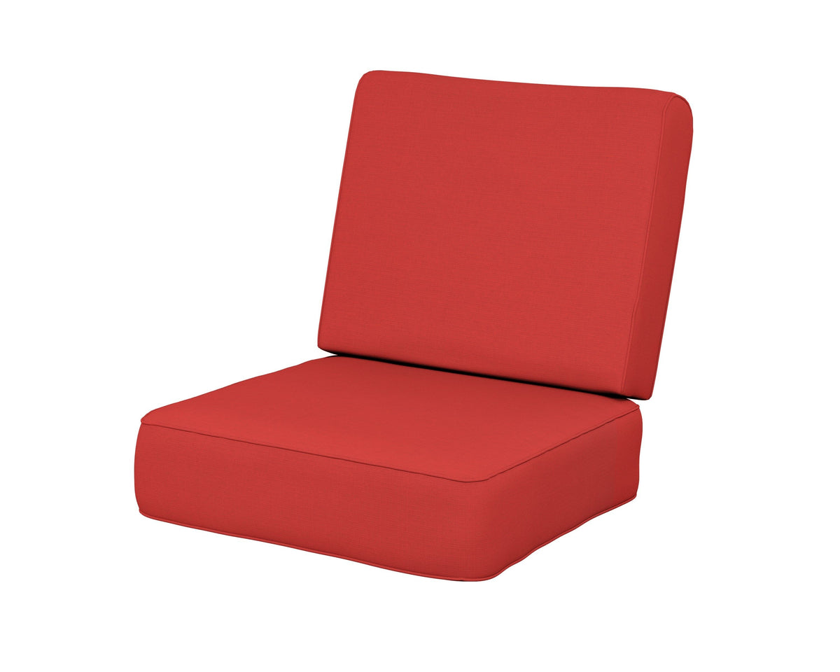 POLYWOOD Ateeva Harbour Seat and Back Cushion in Crimson Linen