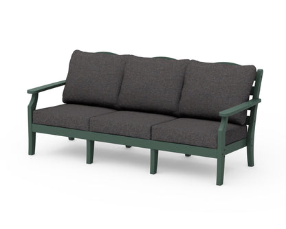 POLYWOOD Savannah Deep Seating Sofa in Green / Ash Charcoal