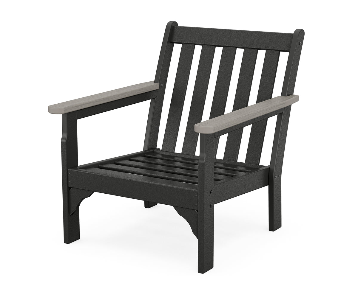 POLYWOOD Vineyard Chair Frame in Black / Driftwood