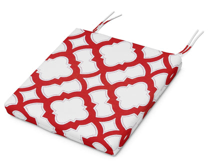 POLYWOOD EDGE Dining Cushion 19.5"D x 19.5"W x 2.5"H in Trellis Crimson