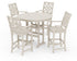 POLYWOOD Country Living Wovendale 5-Piece Round Farmhouse Bar Set in Sand