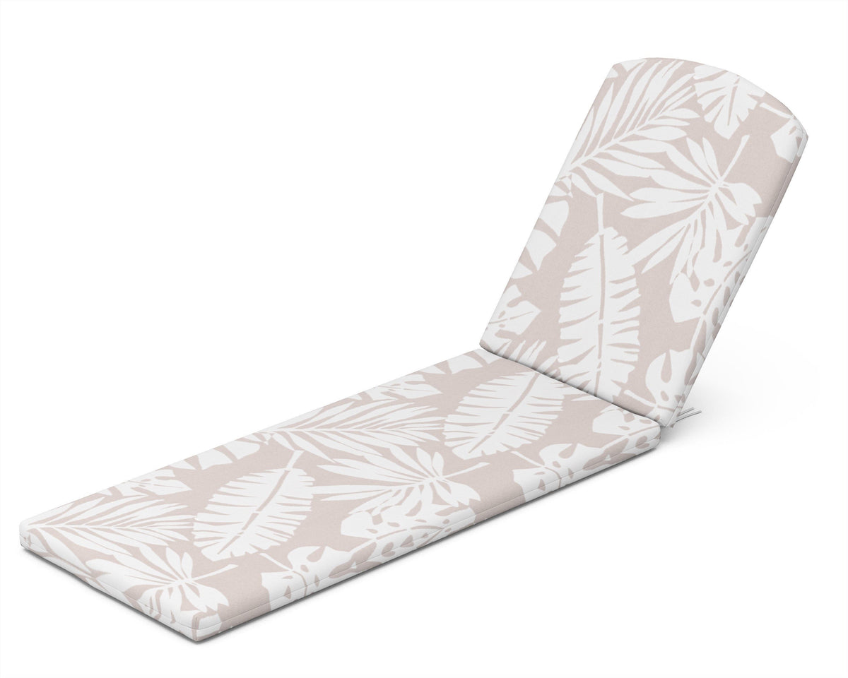 POLYWOOD Chaise Cushion in Leaf Dune Burlap