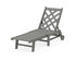 POLYWOOD Wovendale Chaise with Wheels in Slate Grey