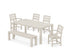 POLYWOOD Lakeside 6-Piece Parsons Dining Set with Bench with Lakeside Dining Side Chair in Sand