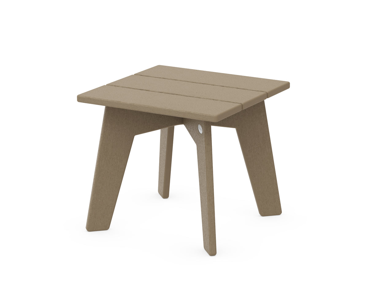 POLYWOOD Riviera Modern Side Table in Vintage Sahara