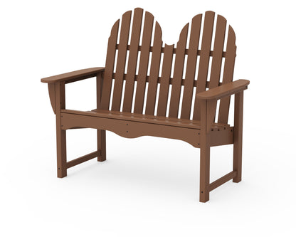 POLYWOOD Classic Adirondack 48" Bench in Teak