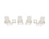 POLYWOOD Nautical Chaise 6-Piece Set with Arms in Sand