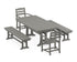 POLYWOOD La Casa Café 5-Piece Dining Set with Trestle Legs in Slate Grey