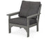 POLYWOOD Vineyard Deep Seating Chair in Slate Grey / Ash Charcoal