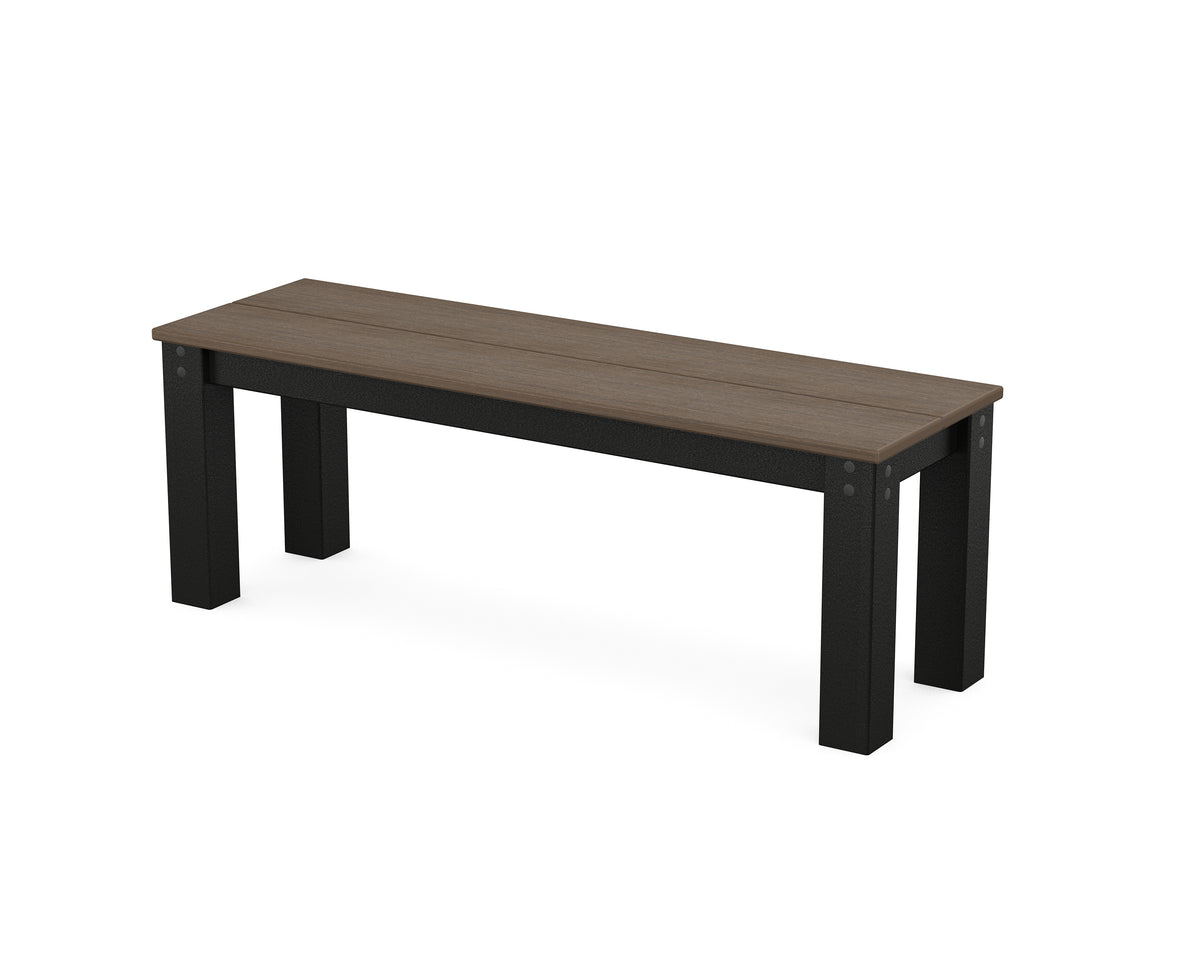 POLYWOOD Studio Parsons 48" Bench in Black / Kona