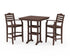 POLYWOOD Savannah 3-Piece Farmhouse Bar Set with Trestle Legs in Mahogany