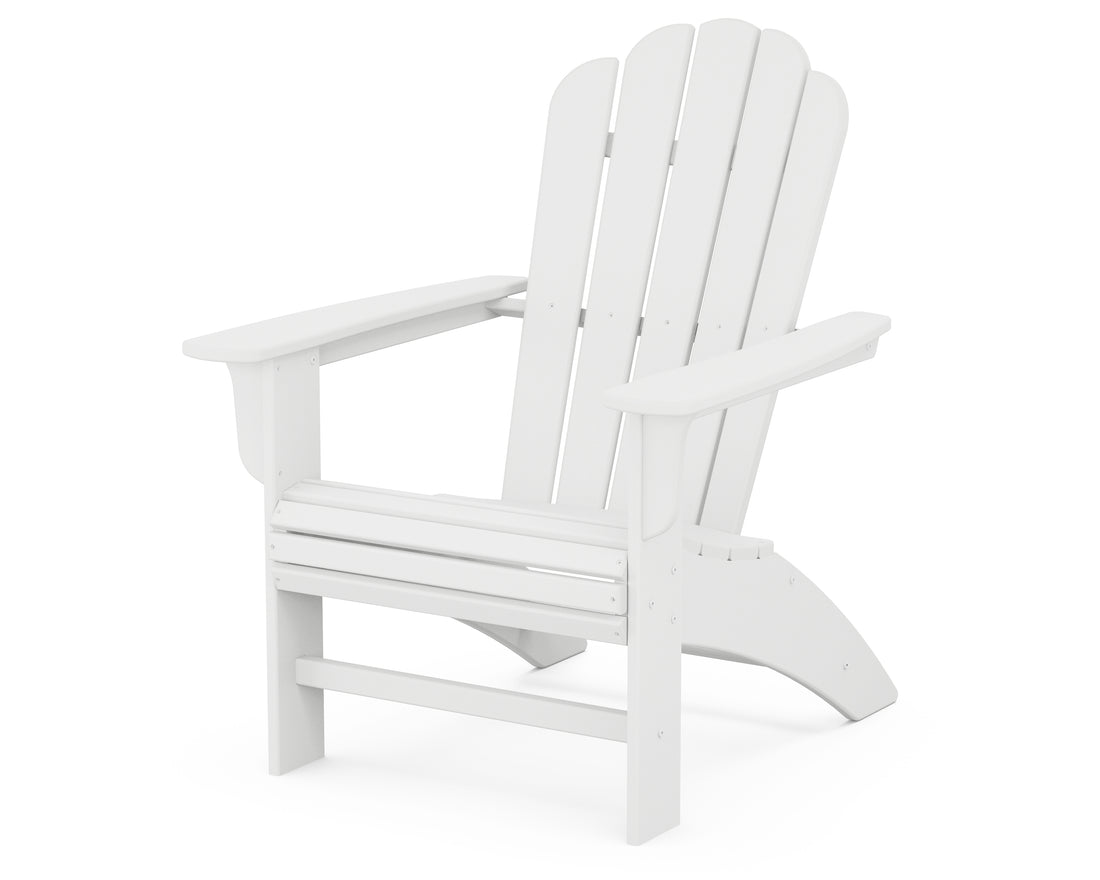 POLYWOOD Cottage Curveback Adirondack Chair in White