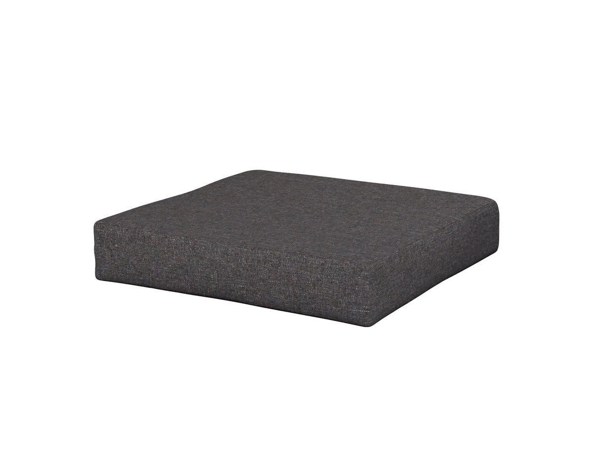 POLYWOOD Vineyard Ottoman Cushion in Ash Charcoal
