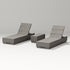 POLYWOOD PW Designer Series Elevate 3-Piece Chaise Lounge Set in Driftwood