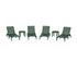 POLYWOOD Captain Chaise 6-Piece Set in Green
