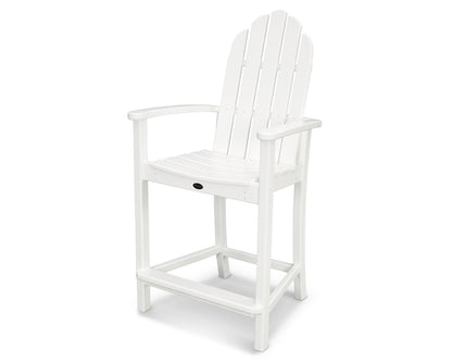 POLYWOOD Classic Adirondack Counter Chair in White
