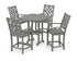 POLYWOOD Country Living Wovendale 5-Piece Counter Set in Slate Grey